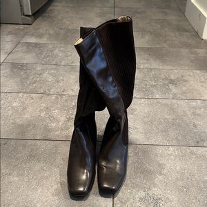 Journee Collection square-toe knee-high boots